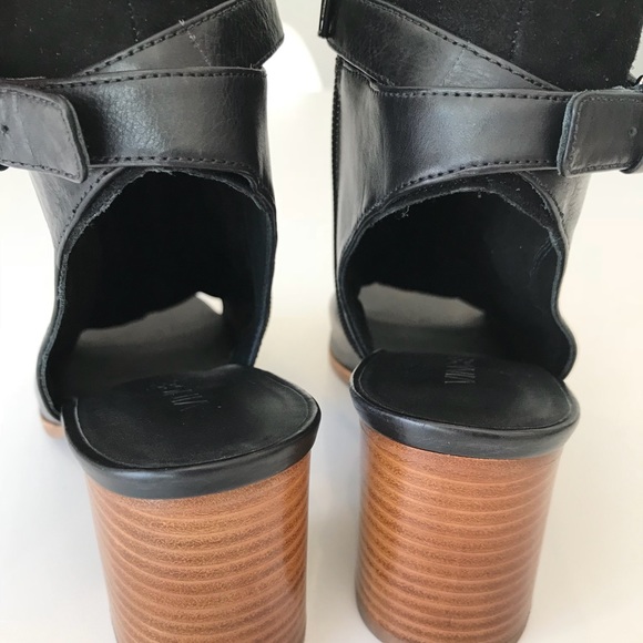 Vince Open Toe Black Booties in size 7.5 - Picture 4 of 8